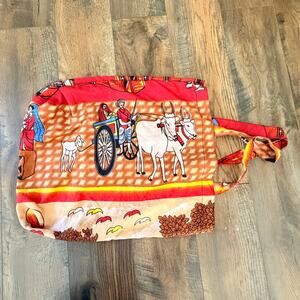 cotton grocery bag Artisan Handmade recycled religious theme